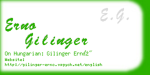 erno gilinger business card